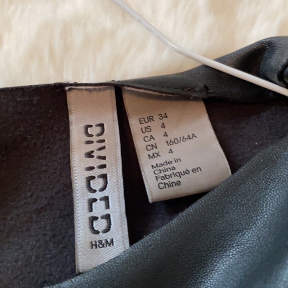 DIVIDED by H+M faux black leather romper/jumper - Picture 4 of 7